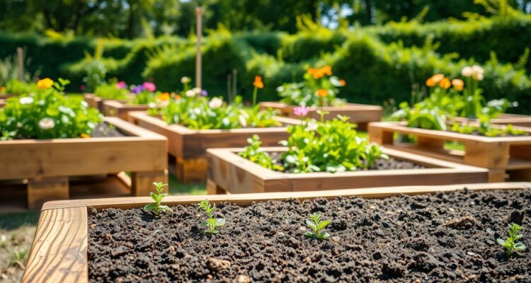 Podwyższone grządki z palet