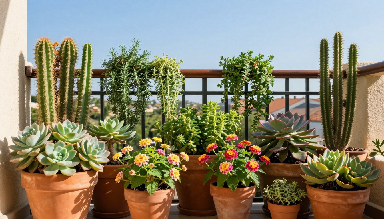 Rośliny na gorący balkon
